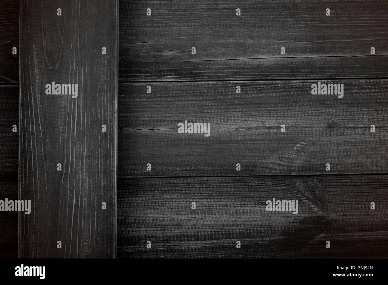 schwarzen Hintergrund aus Holz oder aus Holz Textur desktop Stockfoto