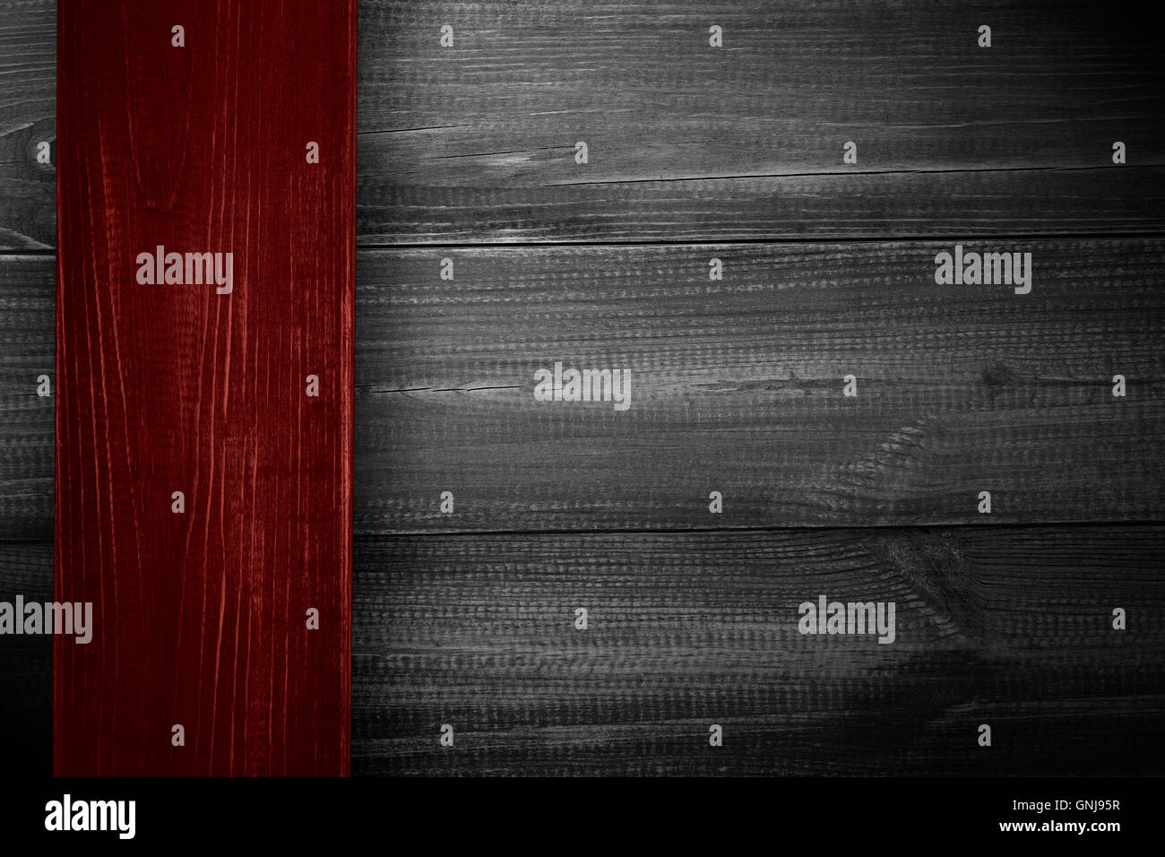 schwarzen und roten Holz Hintergrund oder aus Holz Textur desktop Stockfoto