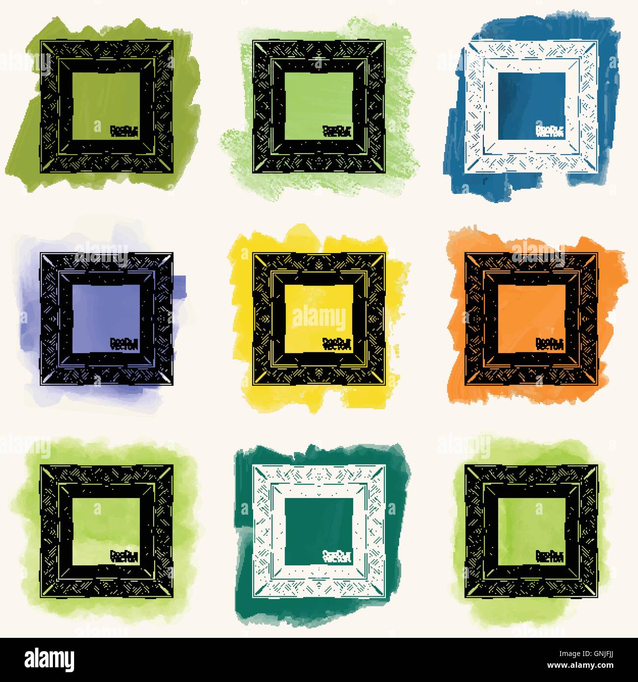 Zusammenfassung Hintergrund mit Aquarell-Element. Stock Vektor