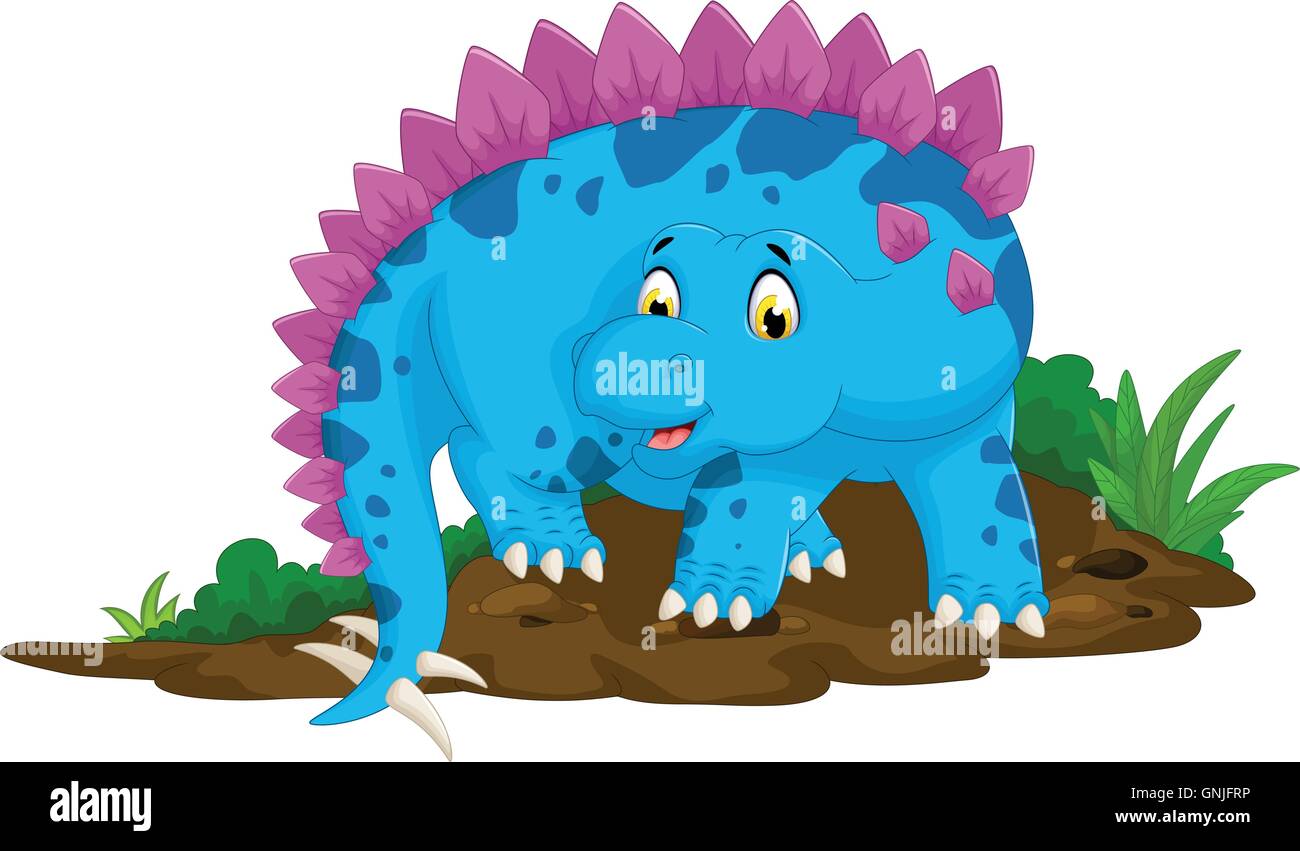 lustige Stegosaurus Cartoon für Sie design Stock Vektor