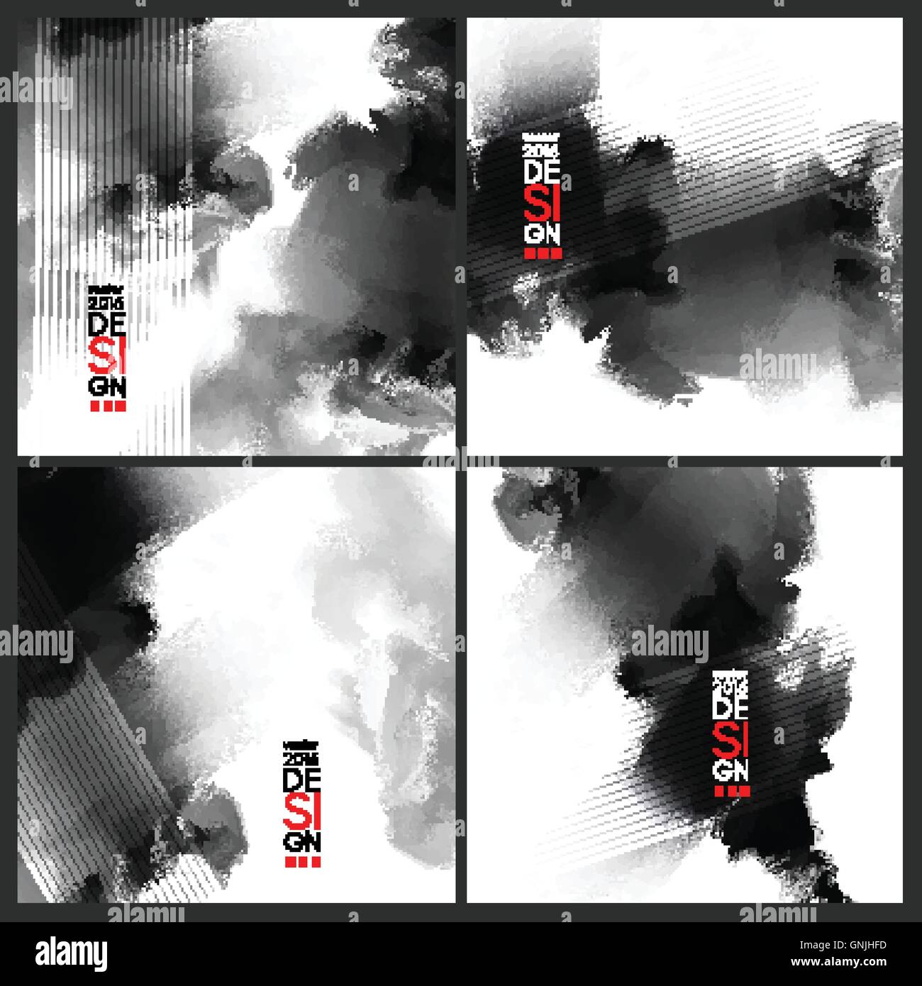 Abstrakte Inkblot Hintergrund. Stock Vektor