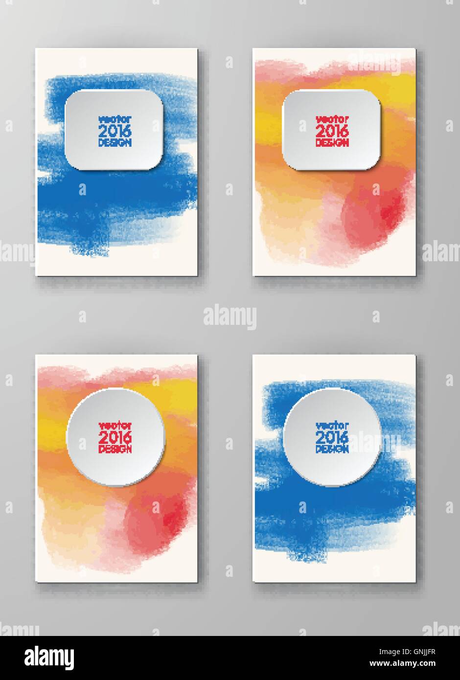 Broschüre mit bunten erlauben Hintergründe. Stock Vektor