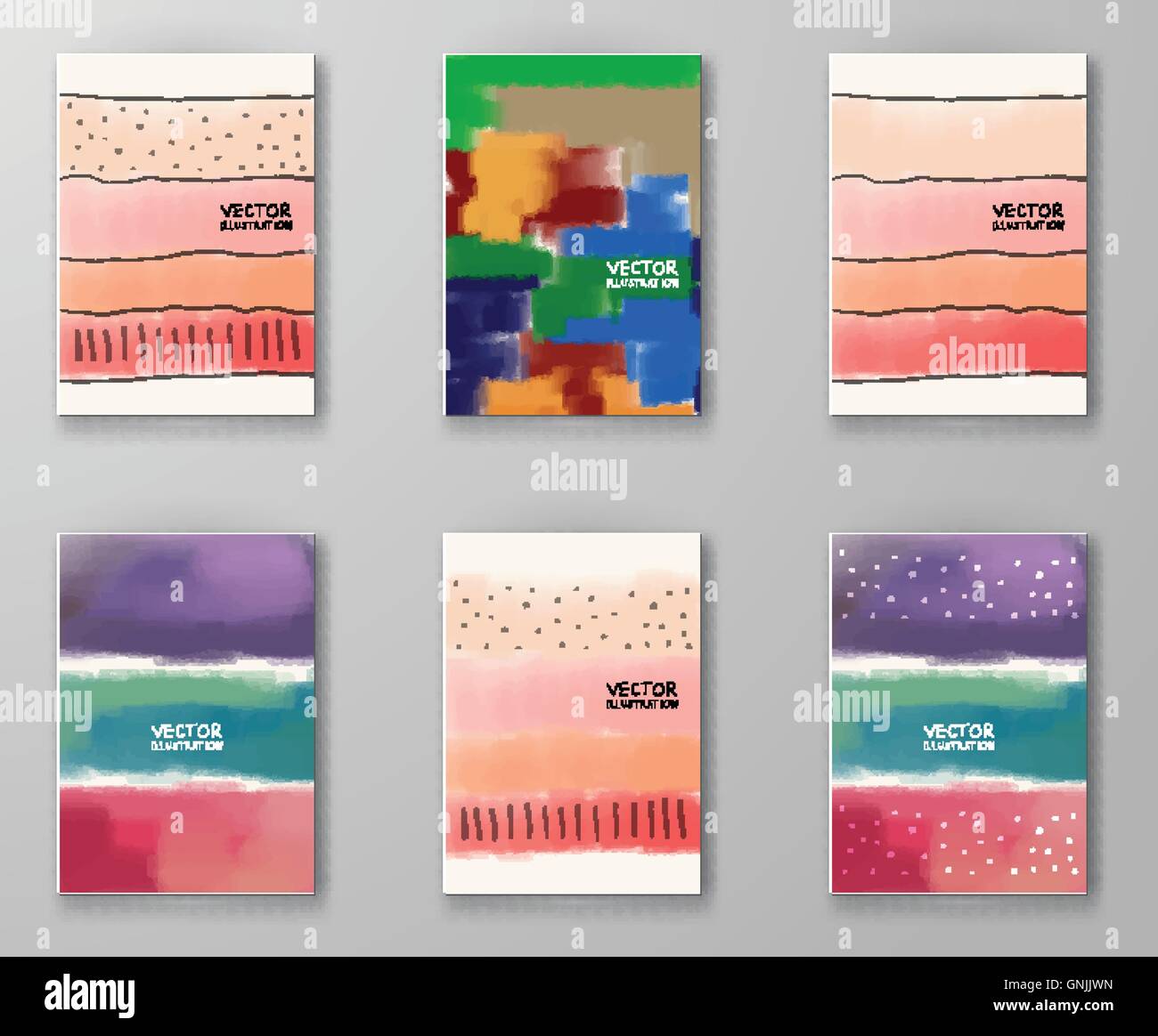 Broschüre mit bunten erlauben Hintergründe. Stock Vektor