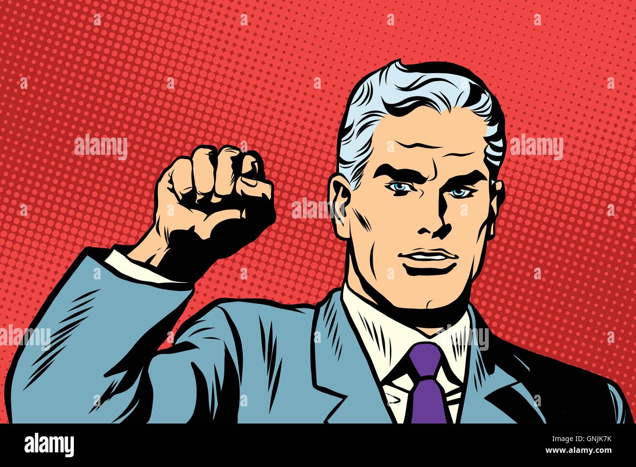 Politiker protestieren Solidarität Geste, Faust-Aktivist Stock Vektor