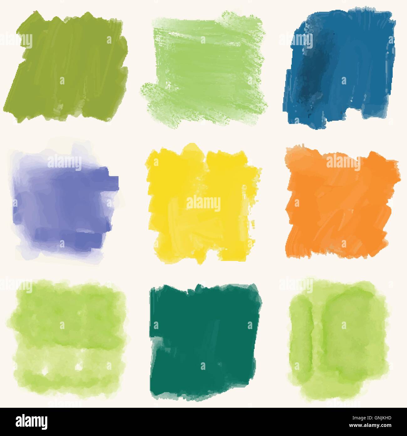 Lebendigen Farben Vektor fühlte Stift Flecken Stock Vektor