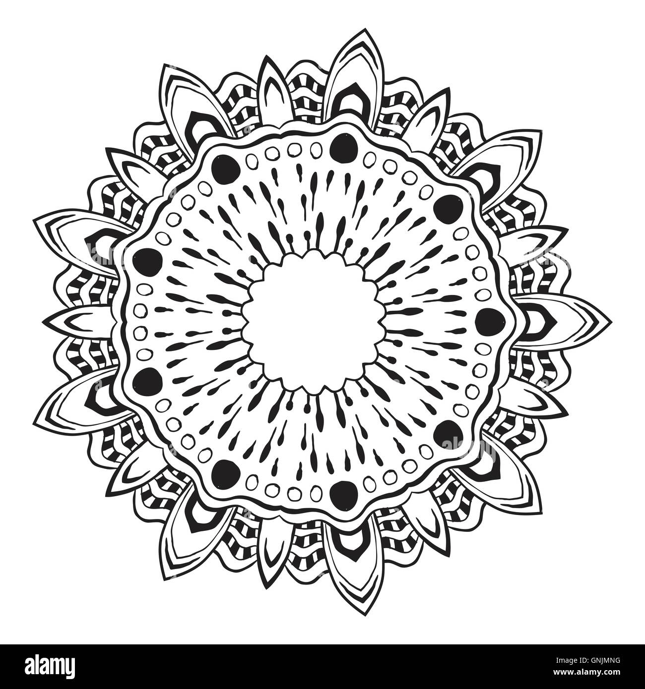 Mandala. Abstraktes Vektor Dekoration. Stock Vektor