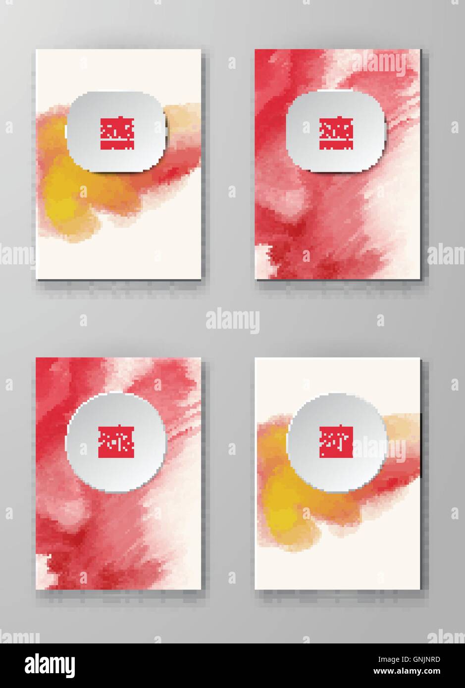 Broschüre mit bunten erlauben Hintergründe. Stock Vektor