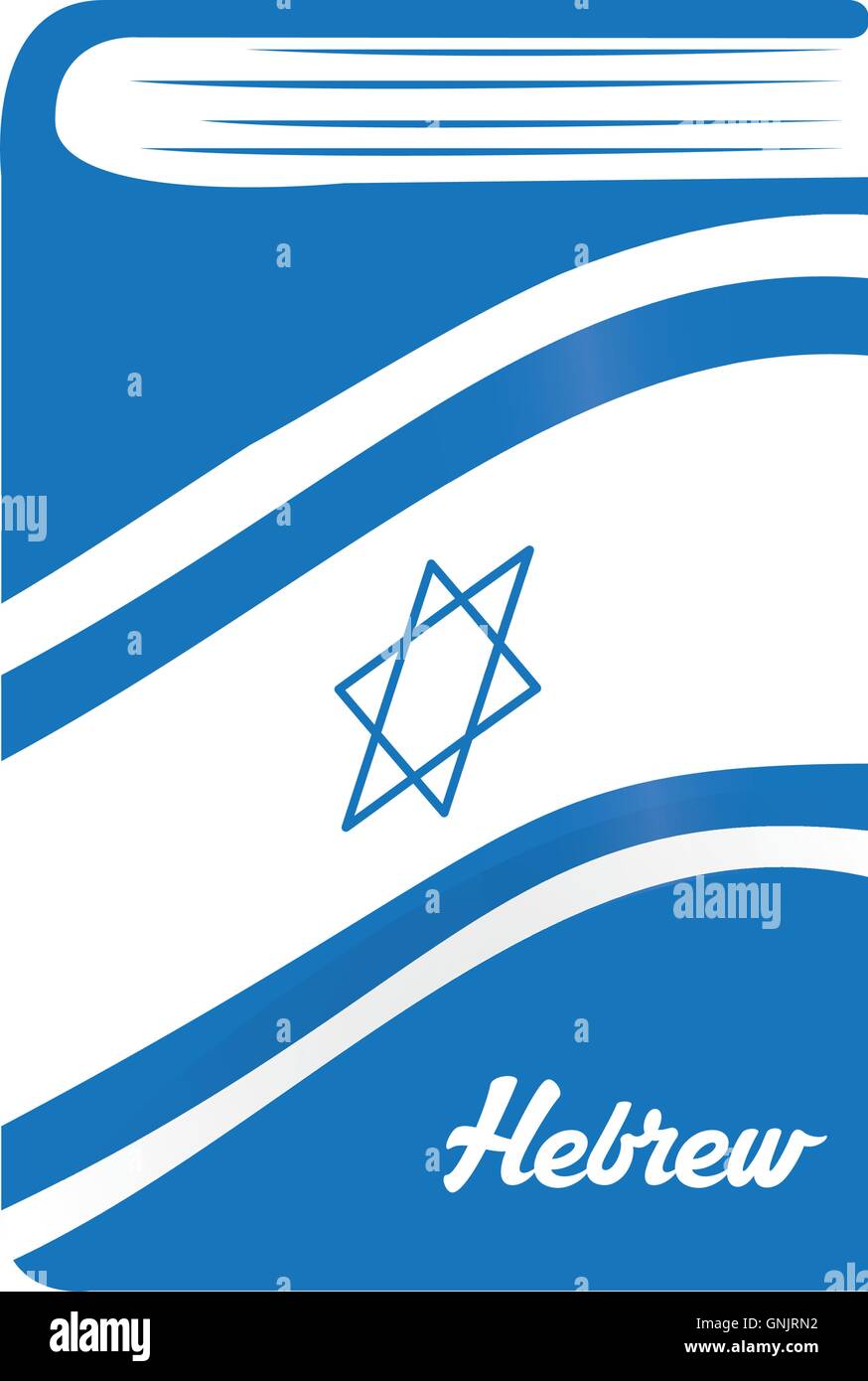 Isolierte Wörterbuch mit der Flagge von Israel und text Stock Vektor