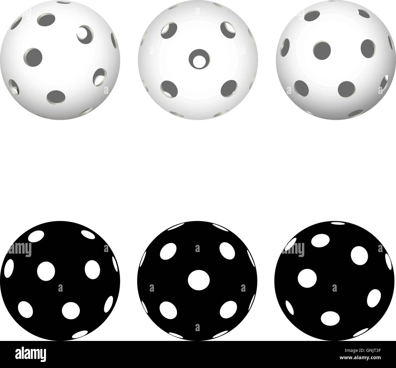 Floorball ball-Logo, das Team und den Pokal Stock Vektor