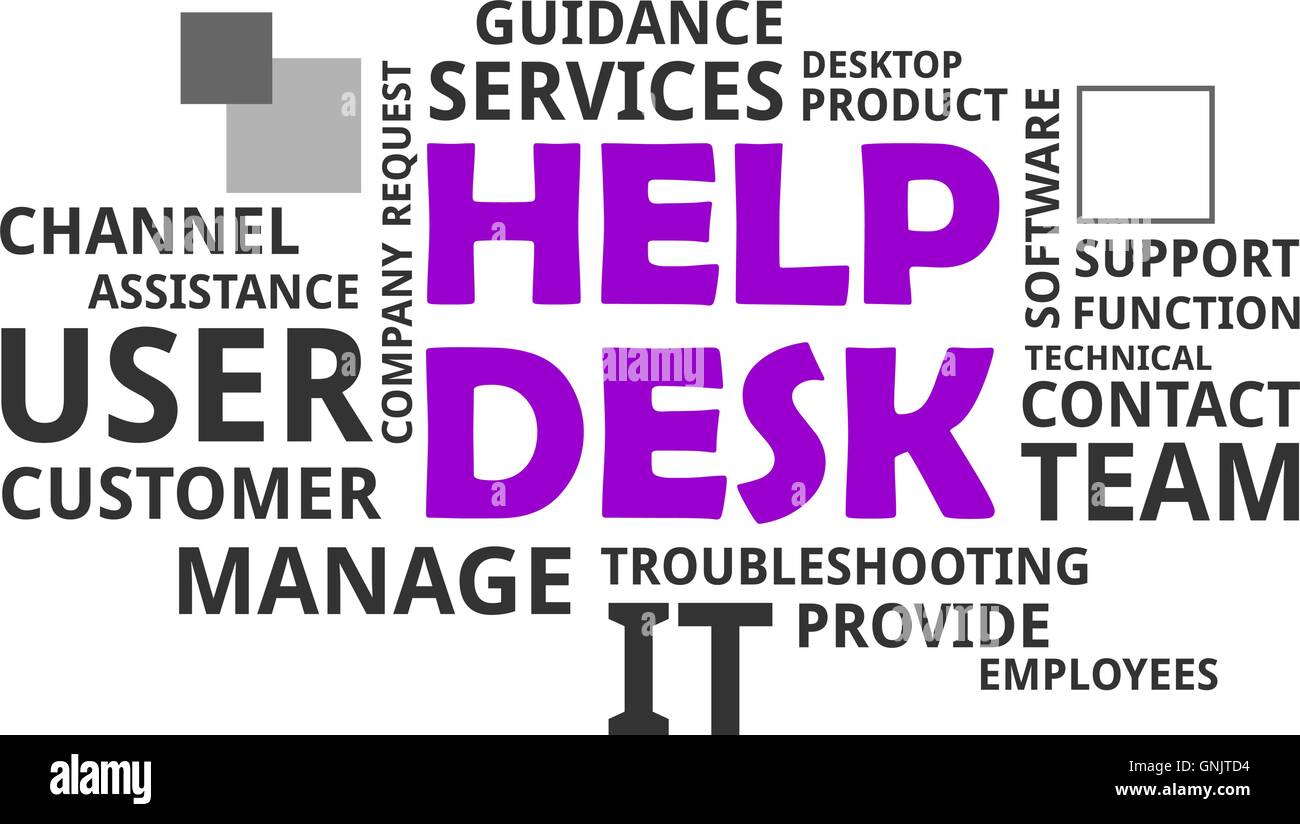 Wortwolke - Help-desk Stock Vektor