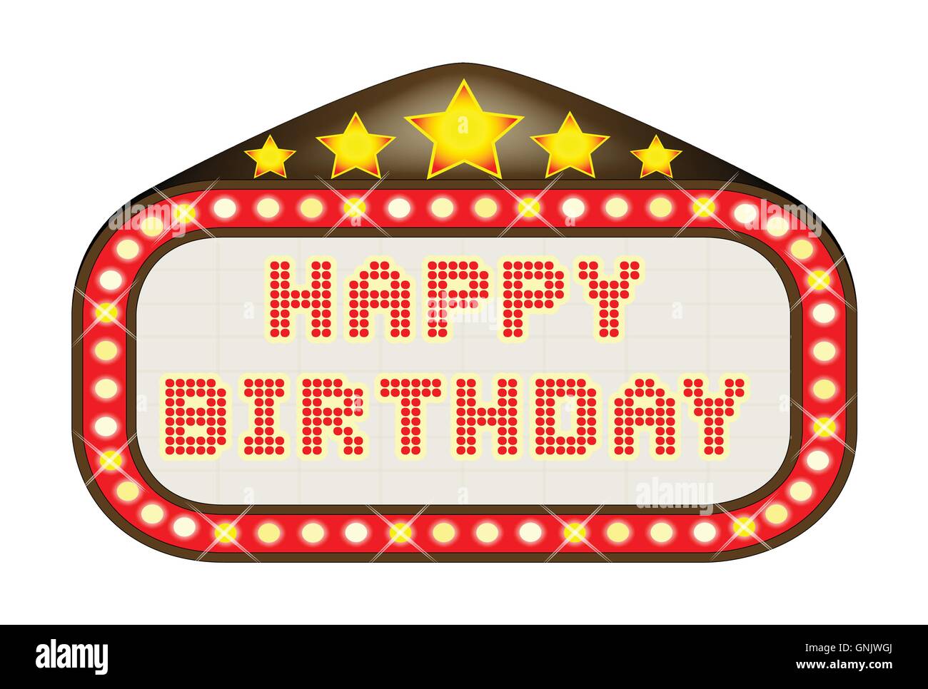 Kino Festzelt alles Gute zum Geburtstag Stock Vektor