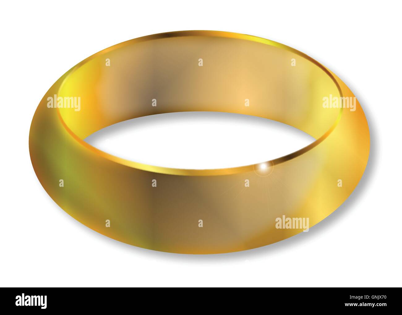 Leuchtend Goldener Ring Stock Vektor