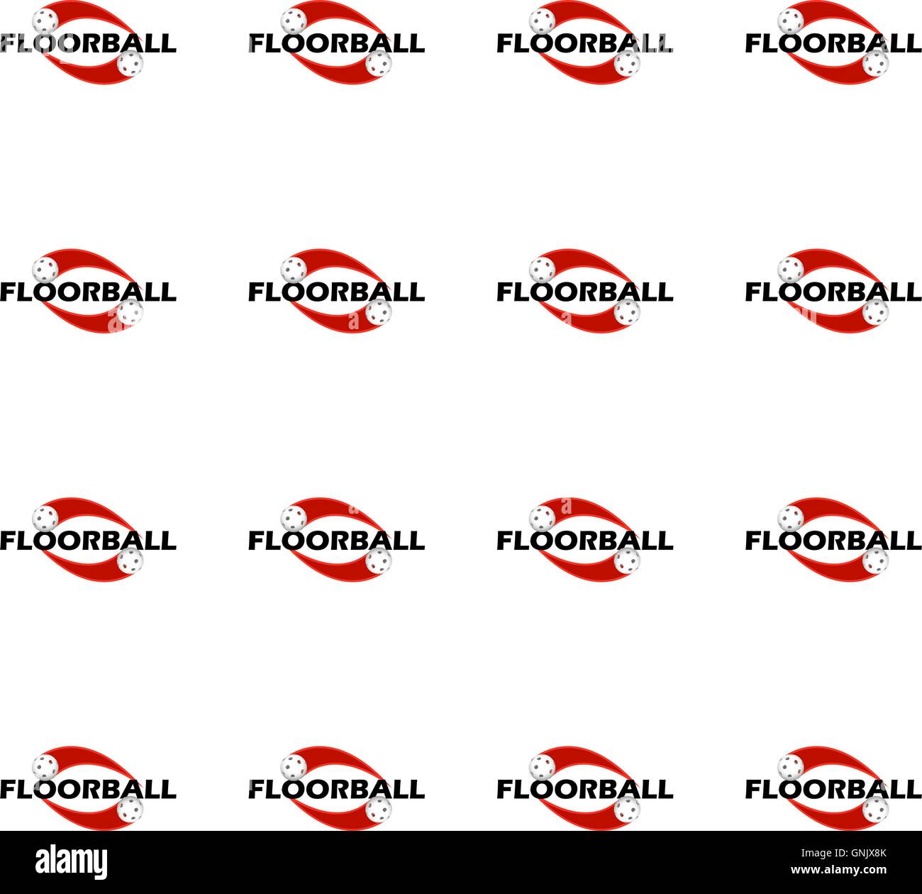 Das nahtlose Muster der floorball Stock Vektor