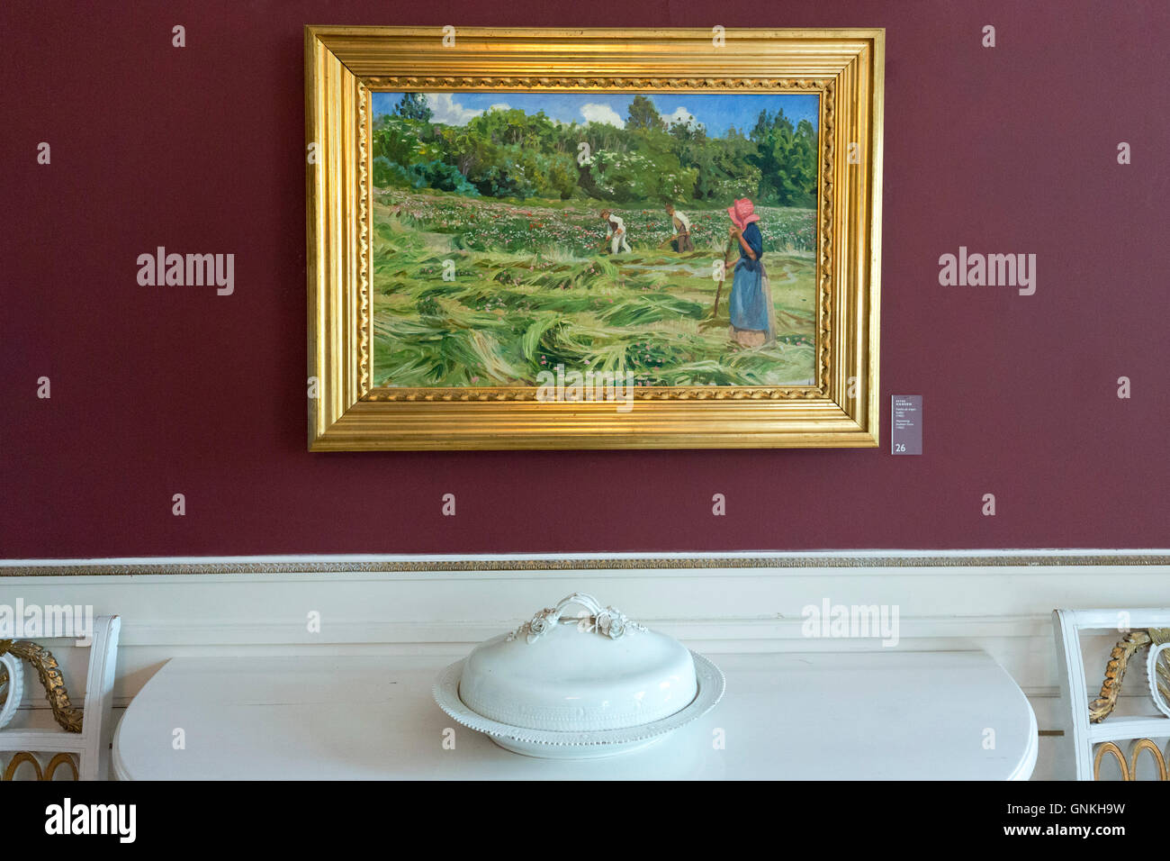 Malerei der südlichen Fünen 1902 vom 19. Jahrhundert Künstler Peter Hanson in Galerie im Ordrupgaard Art Museum in der Nähe von Kopenhagen in Dänemark Stockfoto