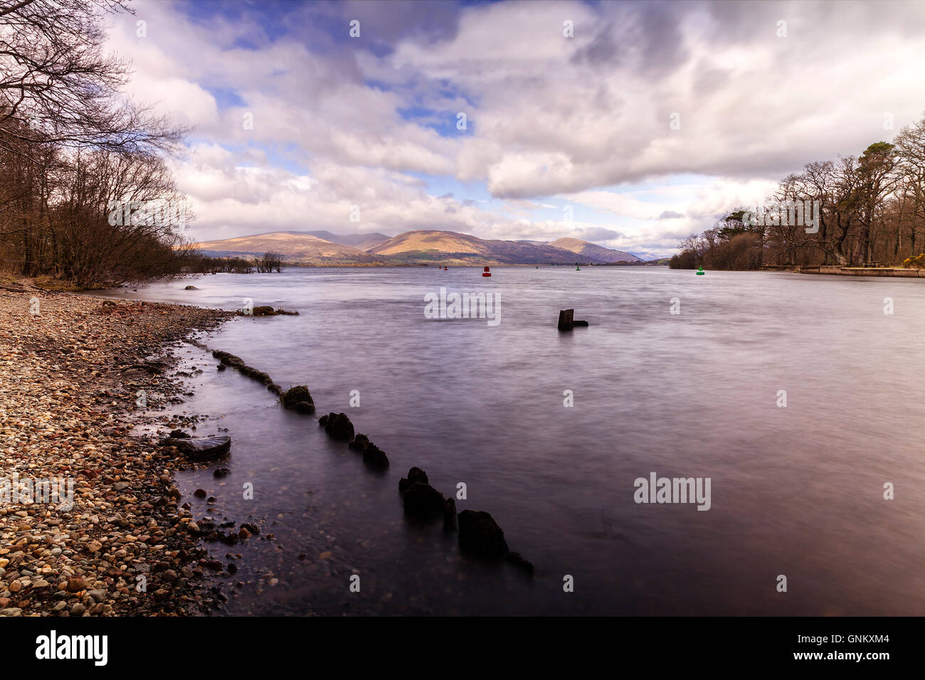 Bild (See) Loch Lomond im Winter. Schottland. Stockfoto