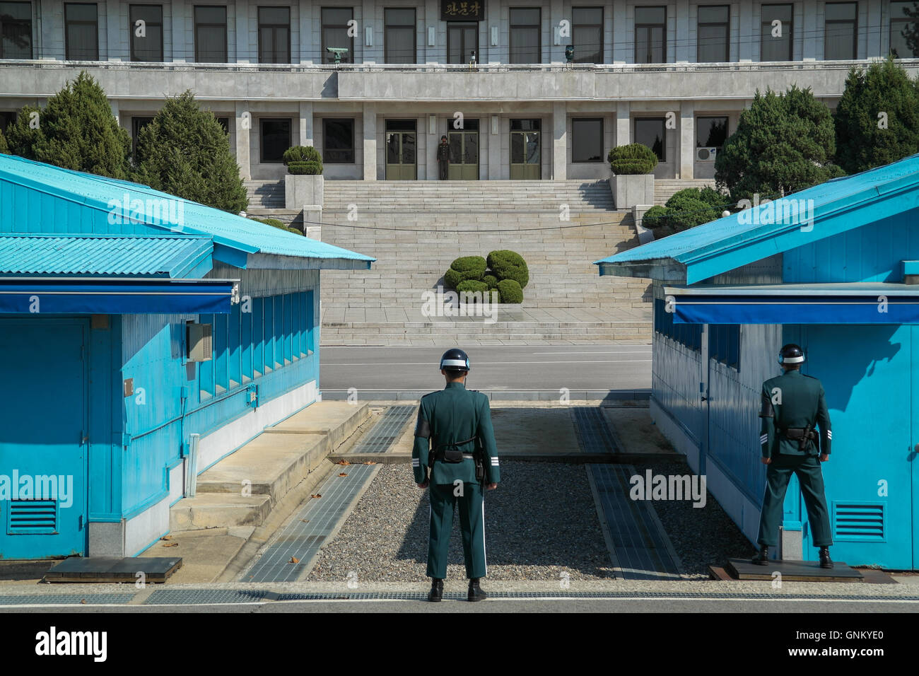 DMZ (Demilitarized Zone) an der Grenze zwischen Nord- und Südkorea, Panmunjeon, South Korea - Asien Stockfoto