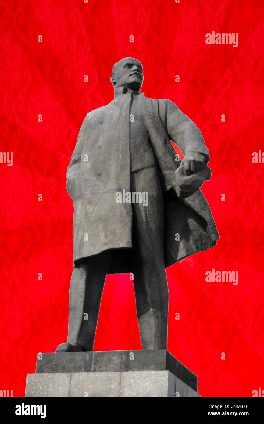 Denkmal für Vladimir Lenin - Führer der russischen Revolution. Stockfoto