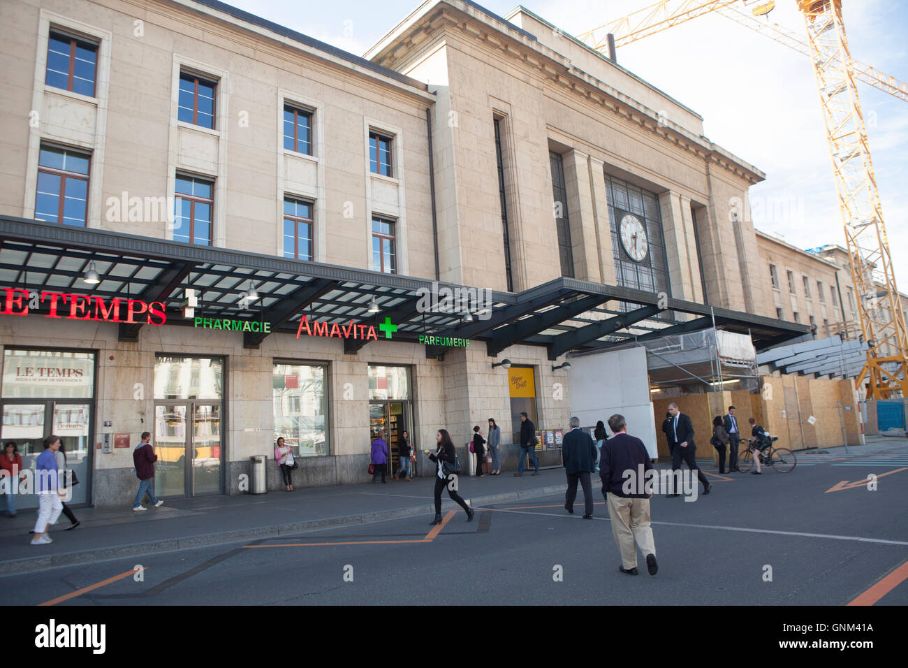 Der Bahnhof Genf-Cornavin ist der Hauptbahnhof der Schweizer Stadt Genf Stockfoto