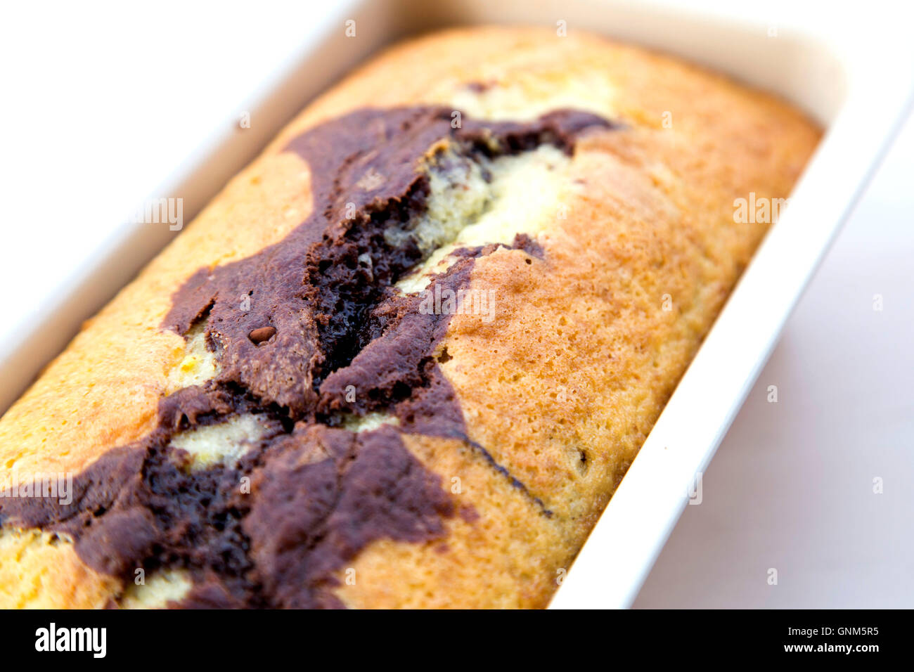 Hausgemachte Schokolade Marmor Sandkuchen Stockfoto