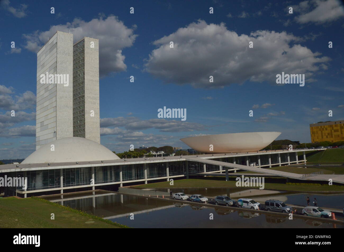 Plaza des brasilianischen Kongress Center der Regierung in Brasilia Hauptstadt von Brasilien Stockfoto