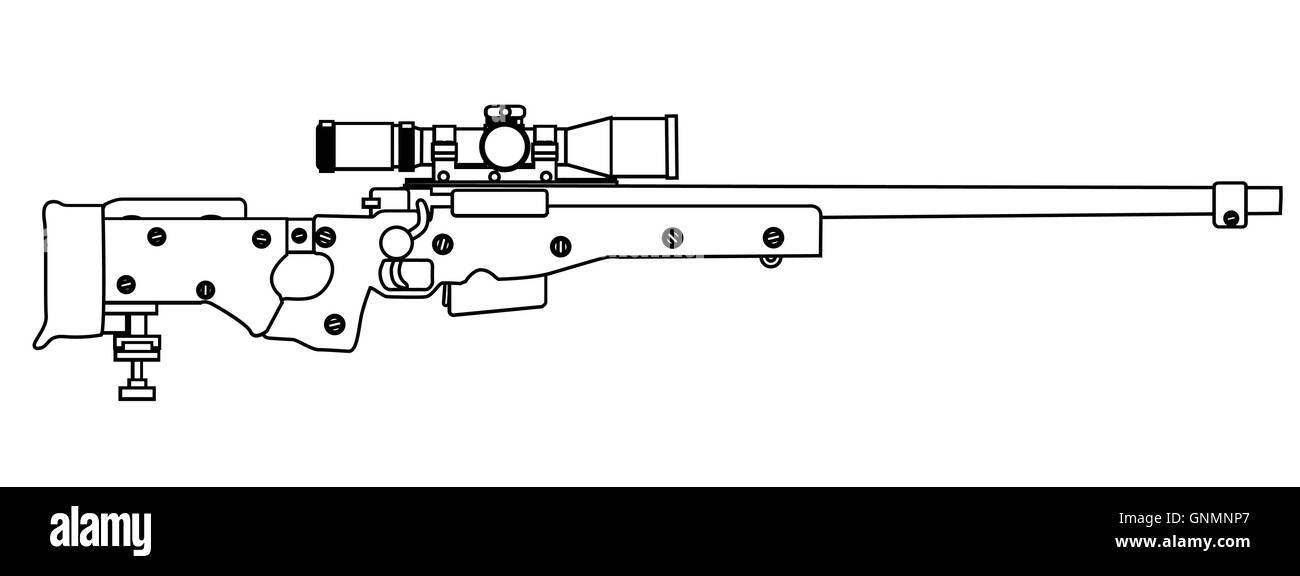 Armee-Scharfschützengewehr Stock Vektor