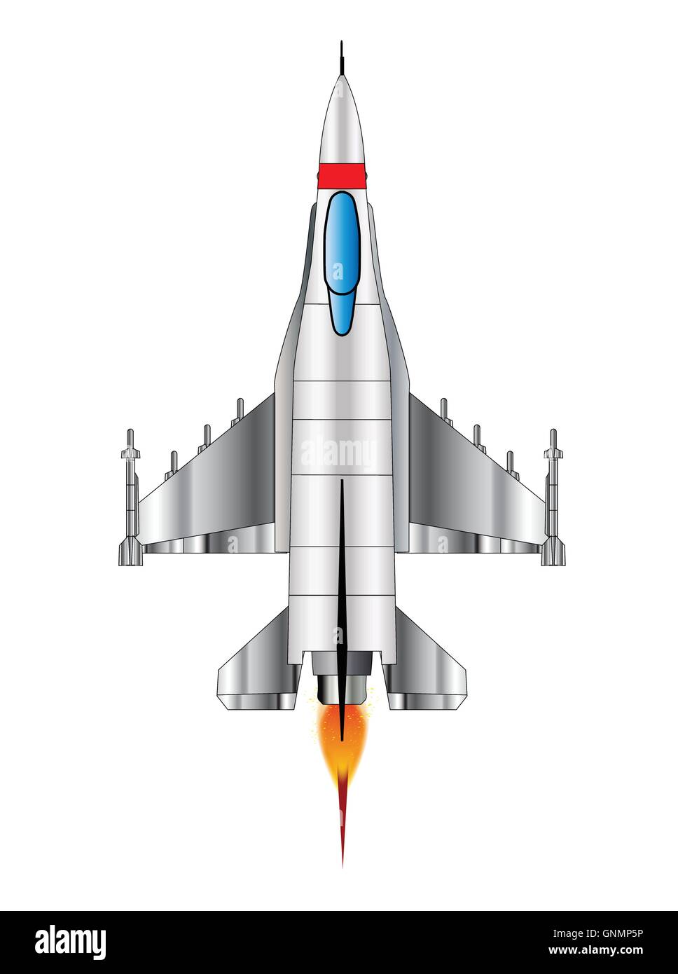 Moderne Jet-Kampfflugzeug Stock Vektor