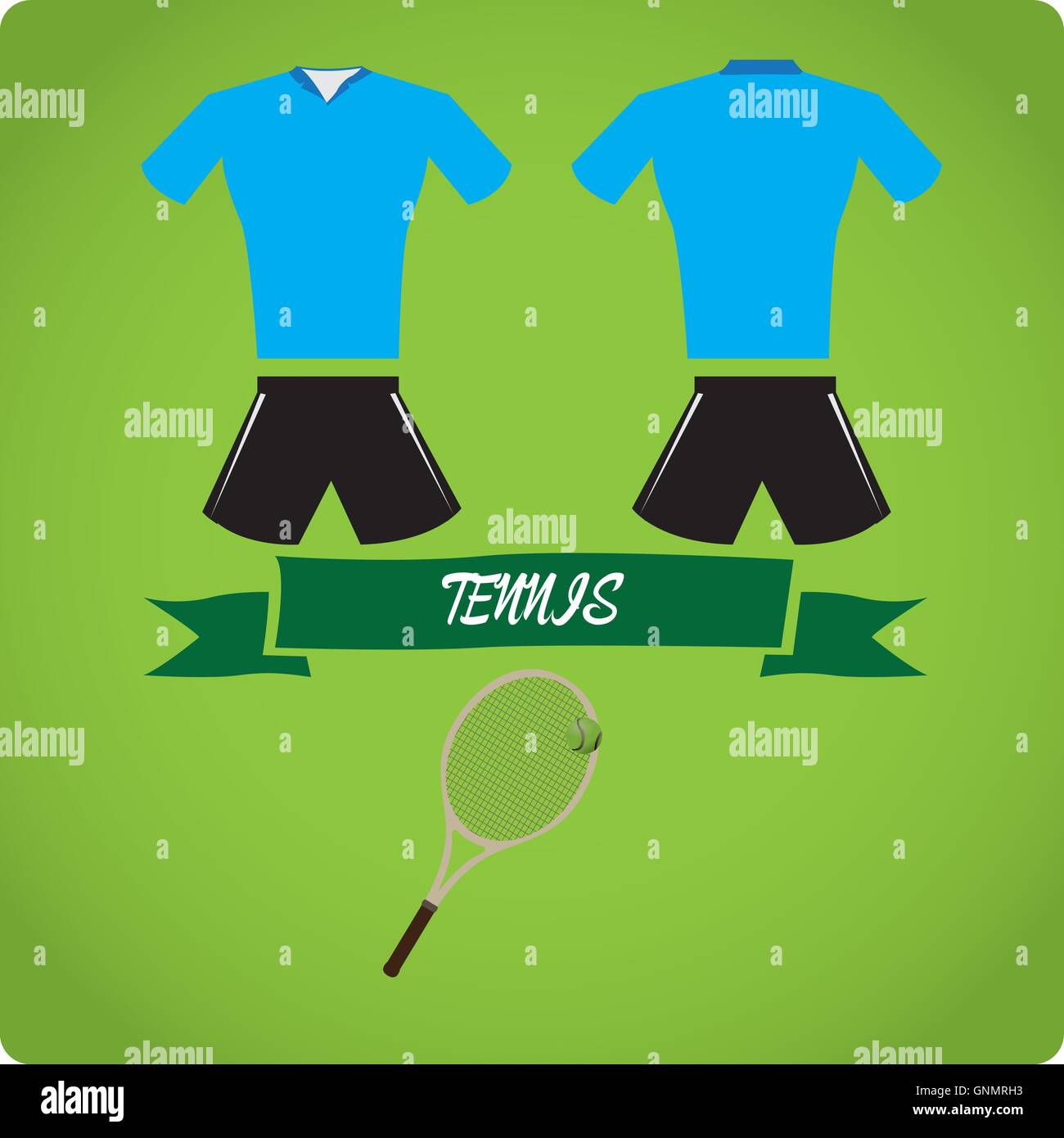 Tennis Objekte, Sport, uniform, Vektor-illustration Stock Vektor