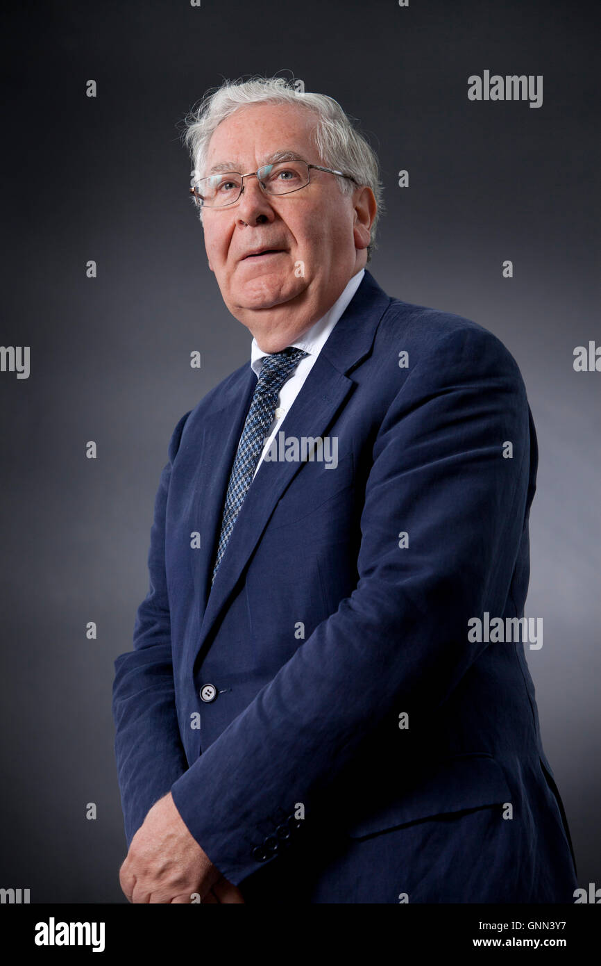 Mervyn King, ehemaliger Gouverneur der Bank of England und Schriftsteller das Edinburgh International Book Festival. Edinburgh, Schottland. 13. August 2016 Stockfoto