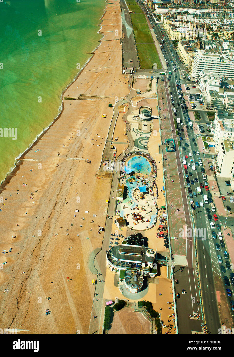 Blick von der i360 Brighton Passagier Pod. Stockfoto