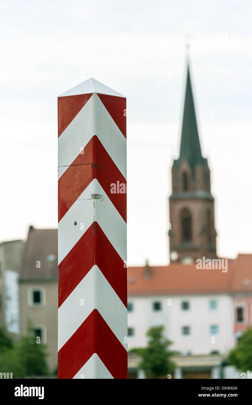 Gubin, Polen, Abgrenzung an der deutsch-polnischen Grenze Stockfoto