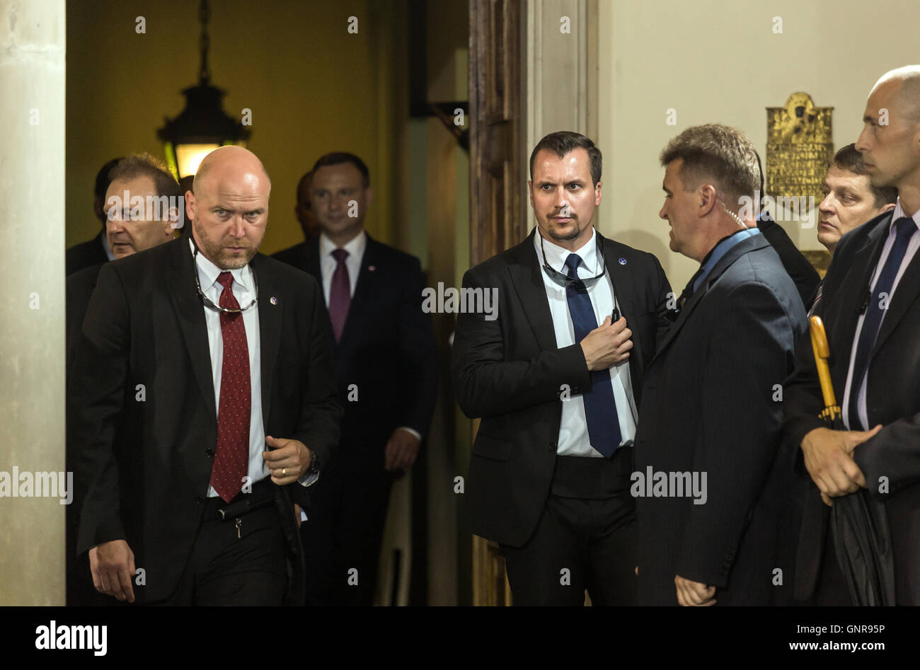 Posen, Polen, Leibwächter des polnischen Präsidenten Andrzej Duda Stockfoto