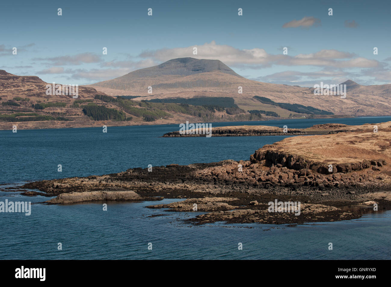 Tobermory, UK, Küste der Isle of Mull in Schottland Stockfoto