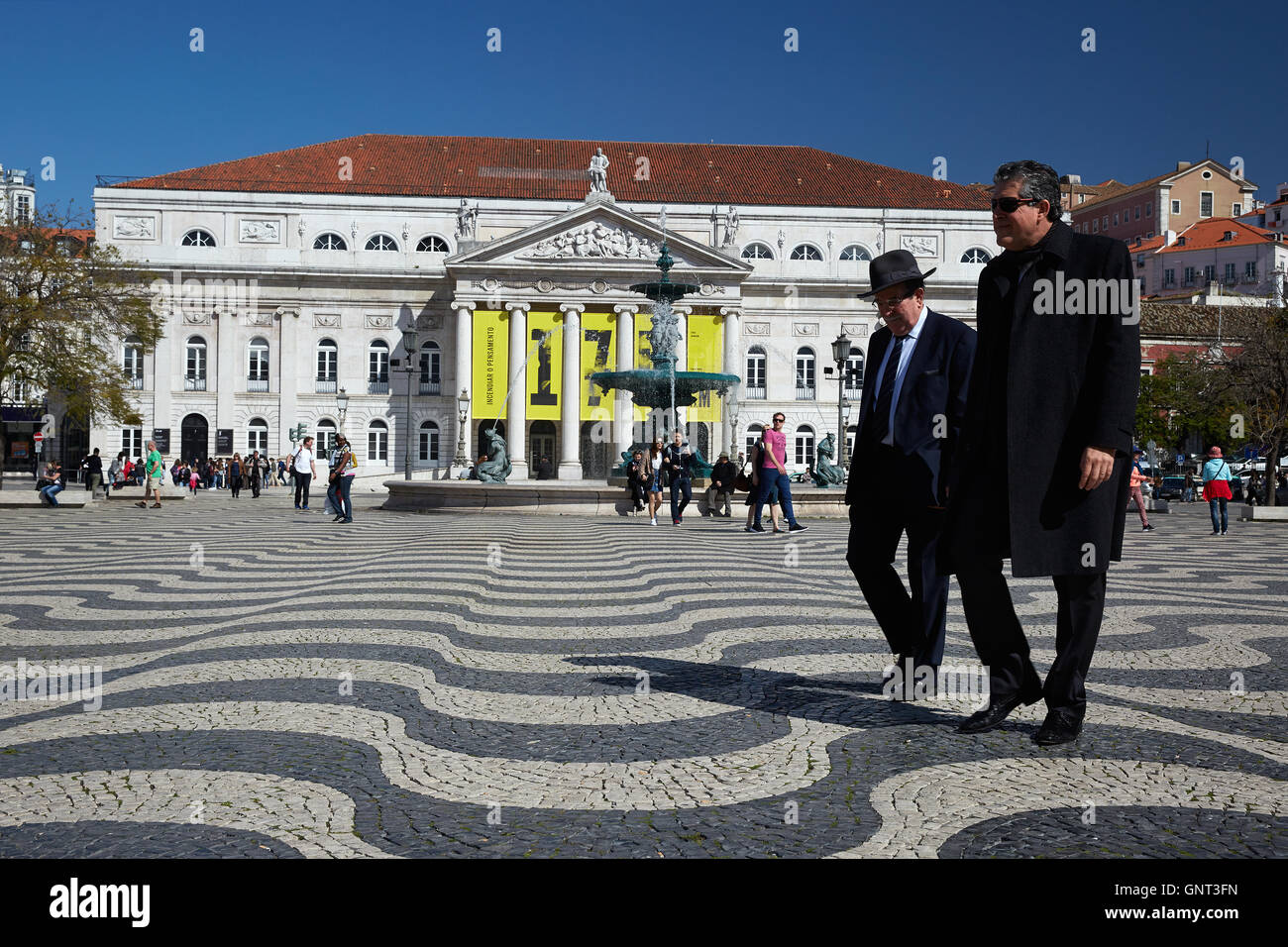 Lissabon, Portugal, das Nationaltheater in der historischen Mitte Stockfoto