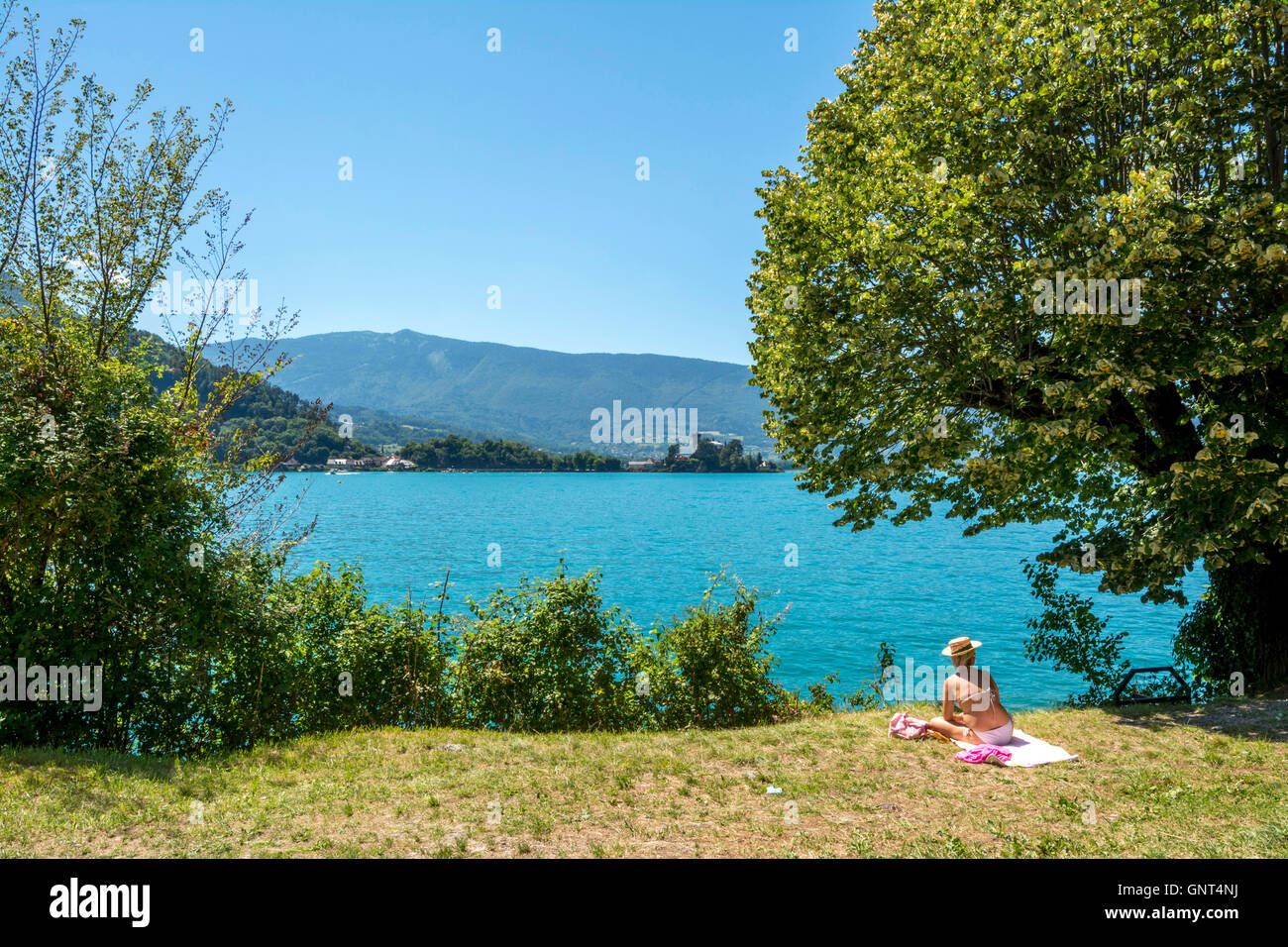 Lac d ' Annecy. Haute-Savoie. Frankreich. Europa Stockfoto