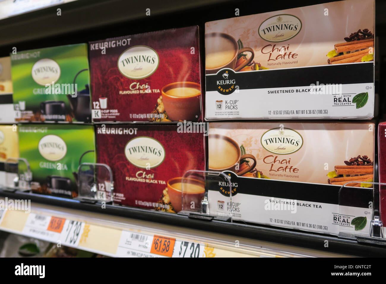 Twinings Tee bei Wegmans Lebensmittelgeschäft, Westwood, Massachusetts, USA Stockfoto