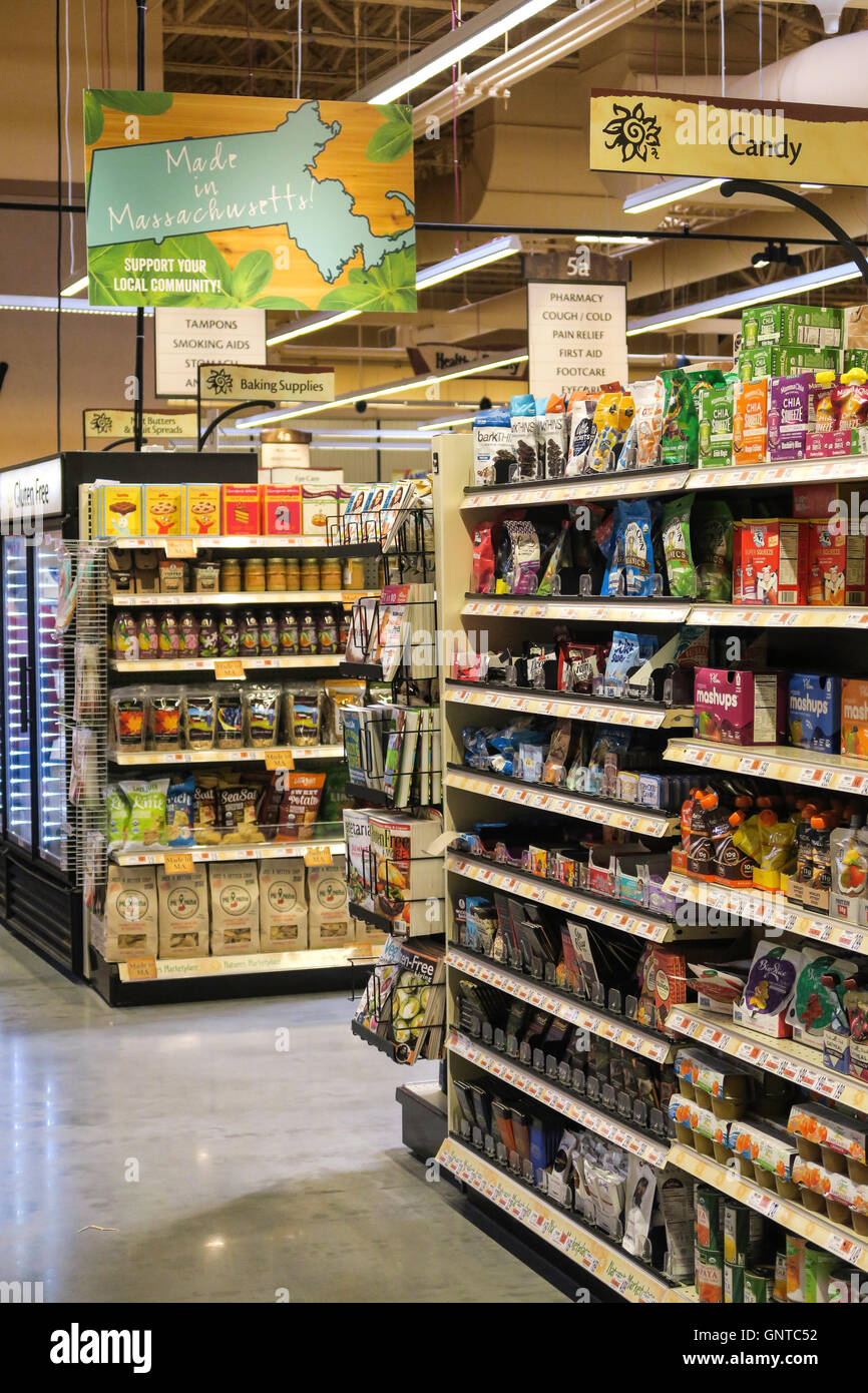 Wegmans Lebensmittelgeschäft, Westwood, Massachusetts, USA Stockfoto