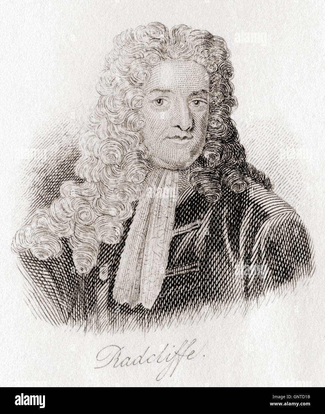 Dr. John Radcliffe, c. 1652 – 1714.  Britischer Arzt, Wissenschaftler und Politiker. Stockfoto