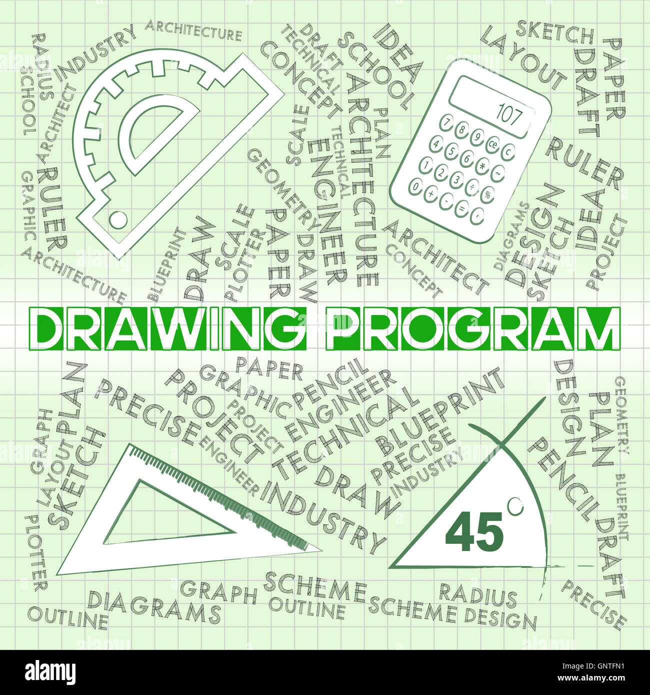 Angabe der schöpferischen Kreativität und Freeware Zeichenprogramm Stockfoto