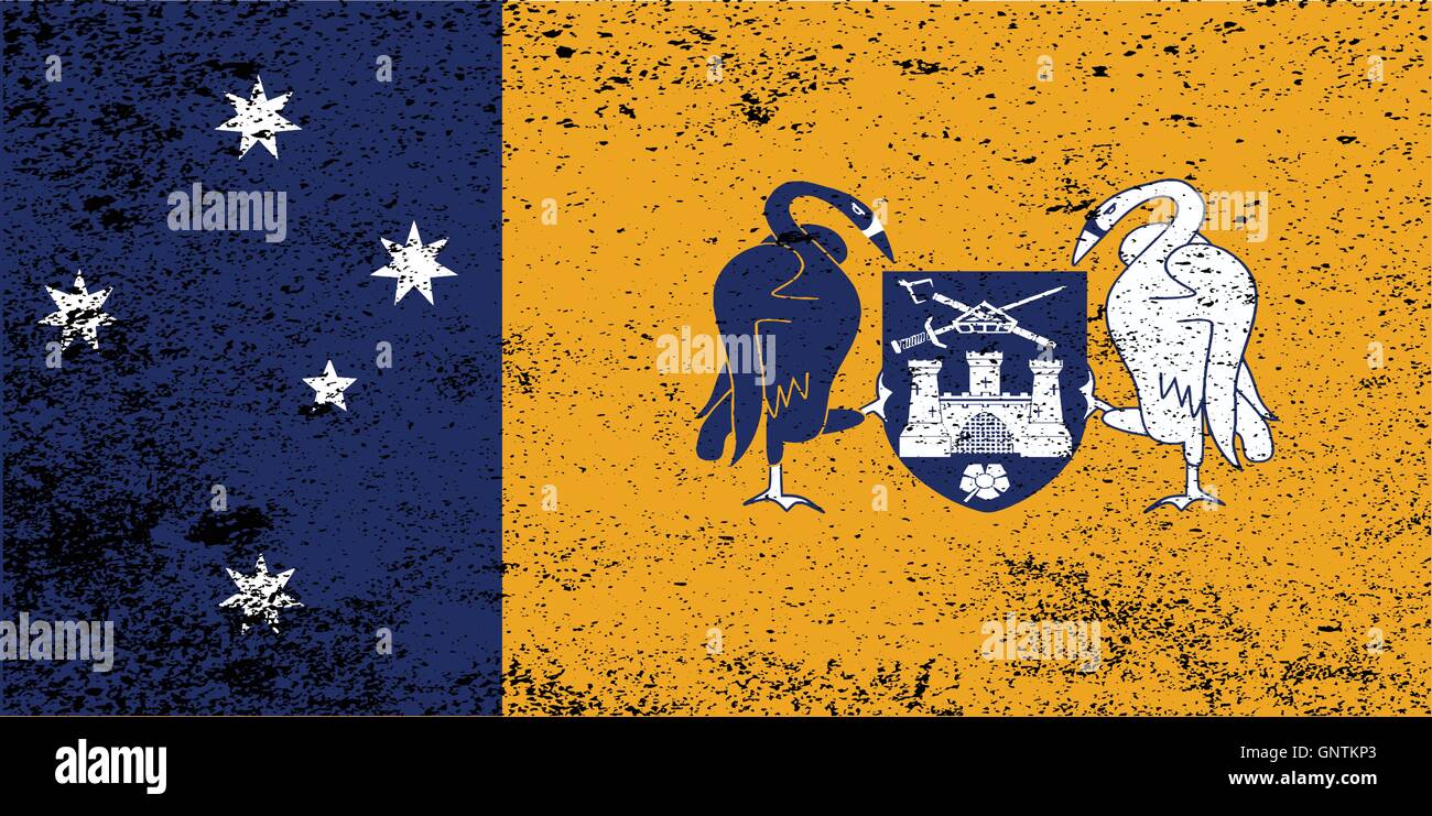 Die Flagge des Australian Capital Territory mit grunge Stock Vektor