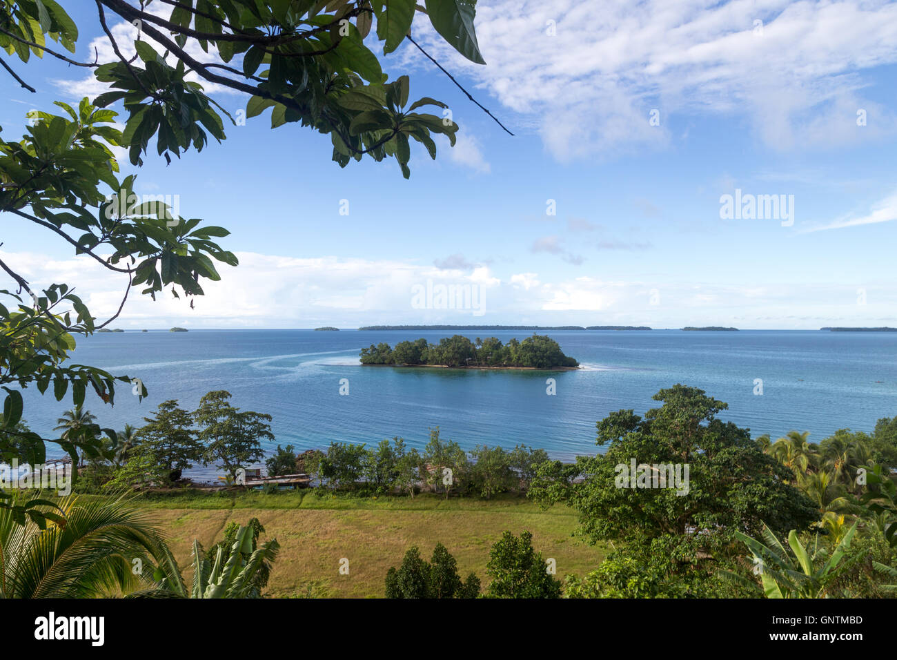 Marovo Lagune in den Salomonen Stockfoto