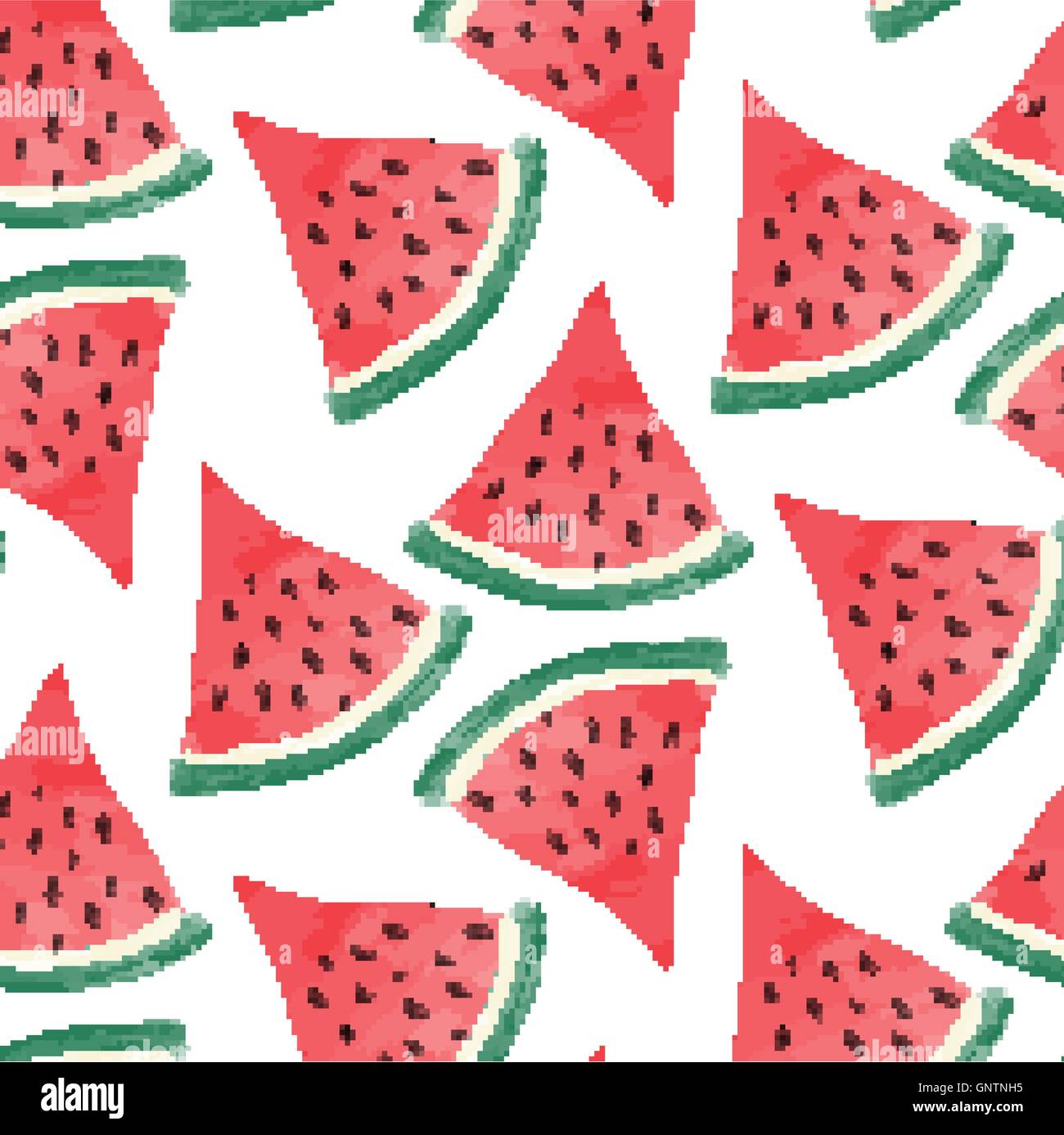 Aquarell Wassermelone Hintergrund Stock Vektor