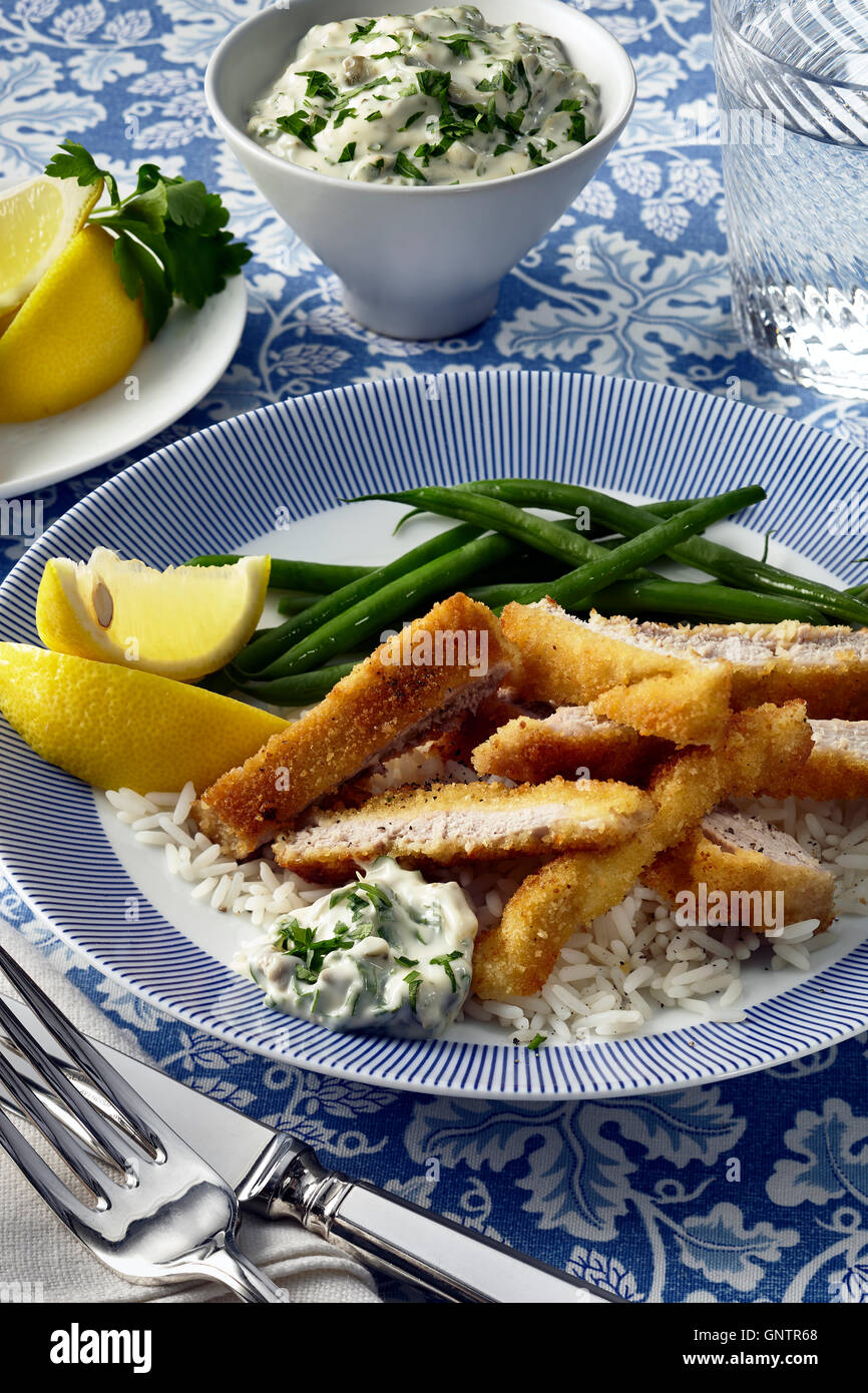 Schwein schnitzel Stockfoto