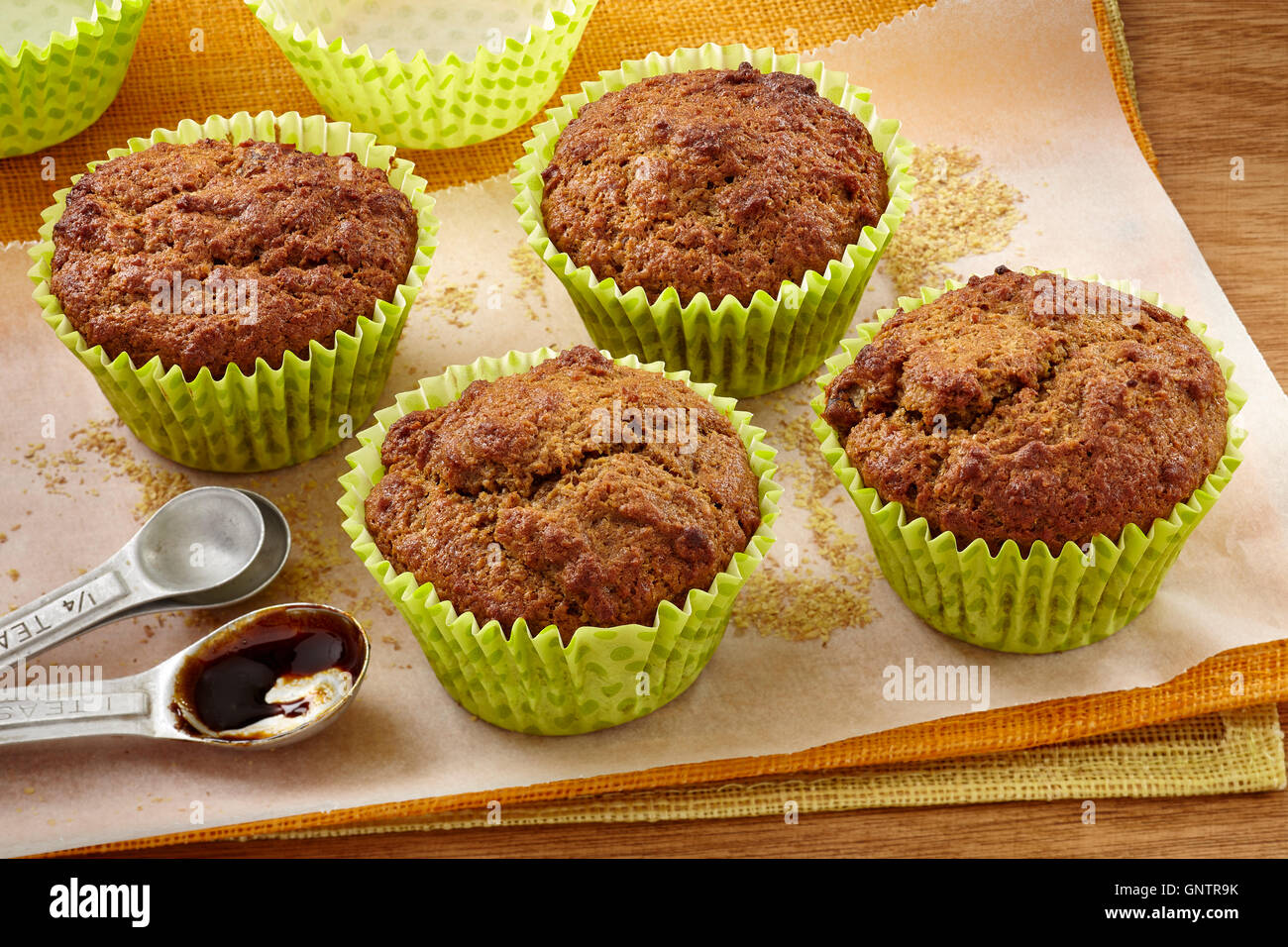 Datum-Kleie-muffins Stockfoto