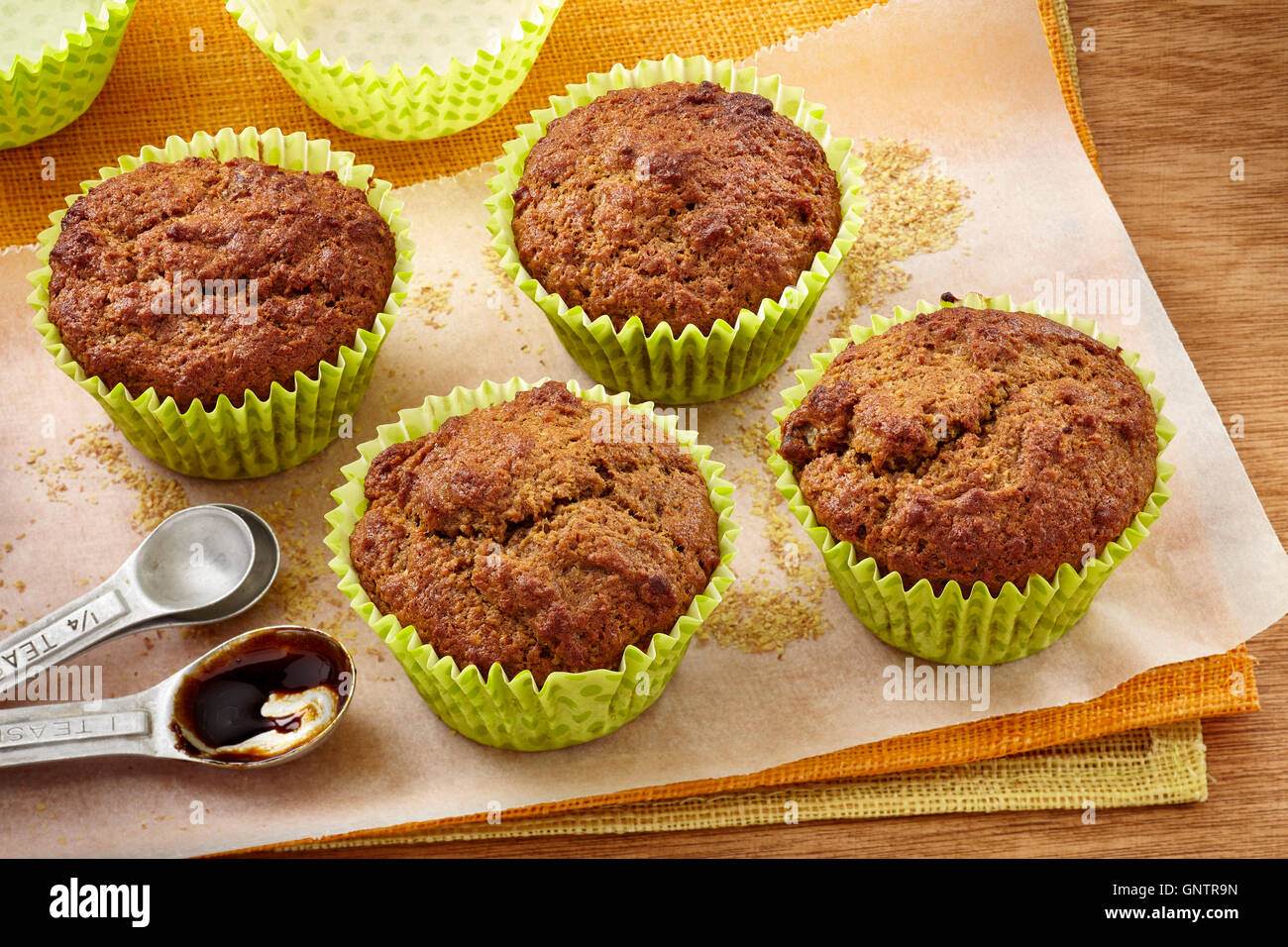 Datum-Kleie-muffins Stockfoto