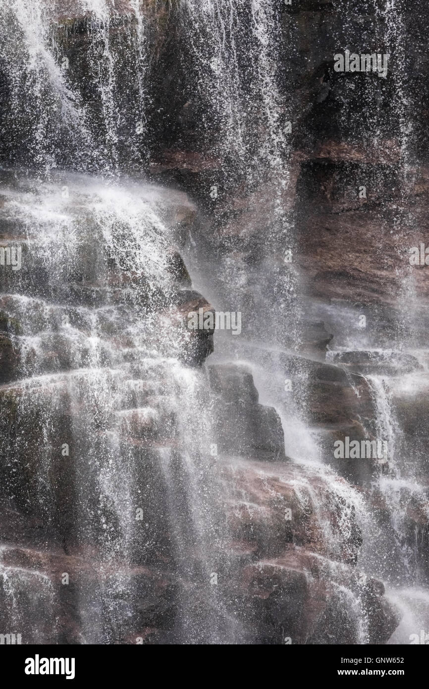 Gletscher Wasserfall an einem Fjord, Disko-Bucht-Grönland Stockfoto