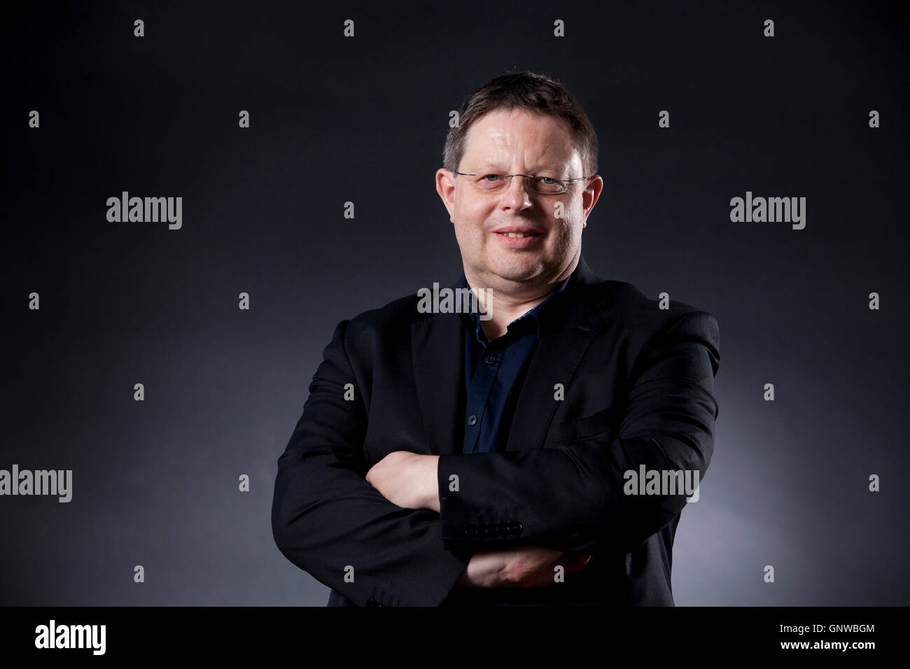 Iain Watson politischer Korrespondent, BBC Nachrichten, an das Edinburgh International Book Festival. Edinburgh, Schottland. 14. August 2016 Stockfoto