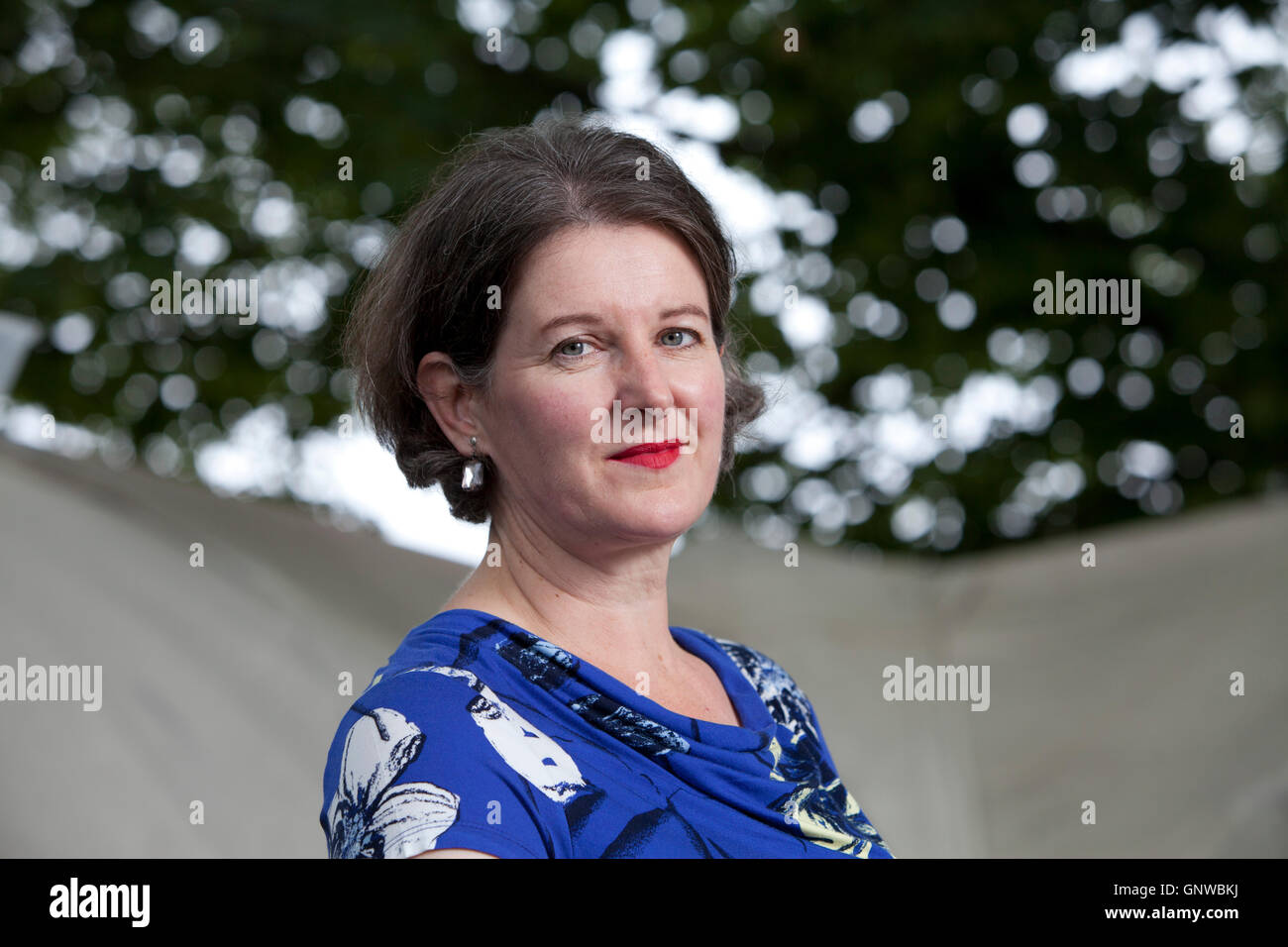 Victoria Hendry, schottischer Autor von historischen Romanen, auf dem Edinburgh International Book Festival. Edinburgh, Schottland. 14. August 2016 Stockfoto