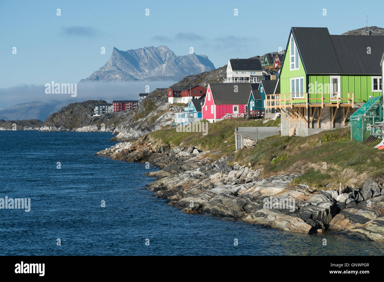 Nuuk, die charmante und angenehme Hauptstadt von Grönland Stockfotografie Alamy