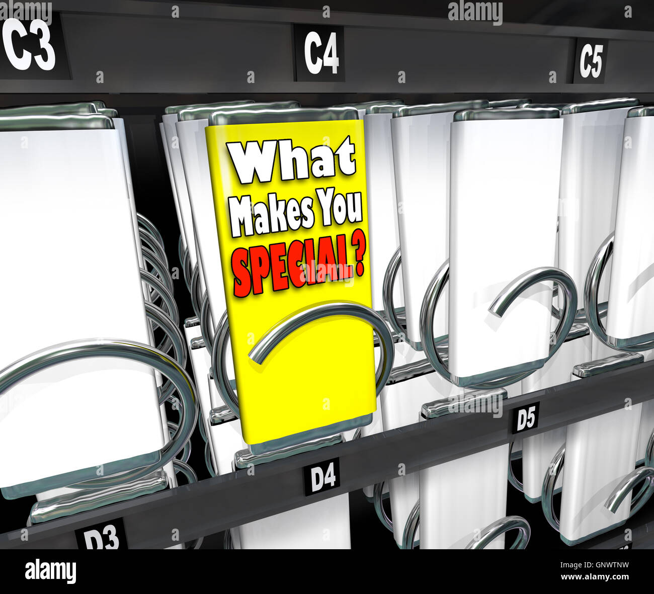 Was macht Sie eine einzigartige Auswahl Vending Sondermaschine Stockfoto