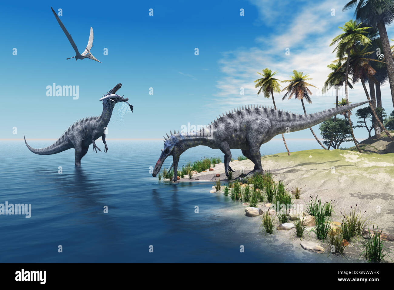 Suchomimus Dinosaurier Stockfoto